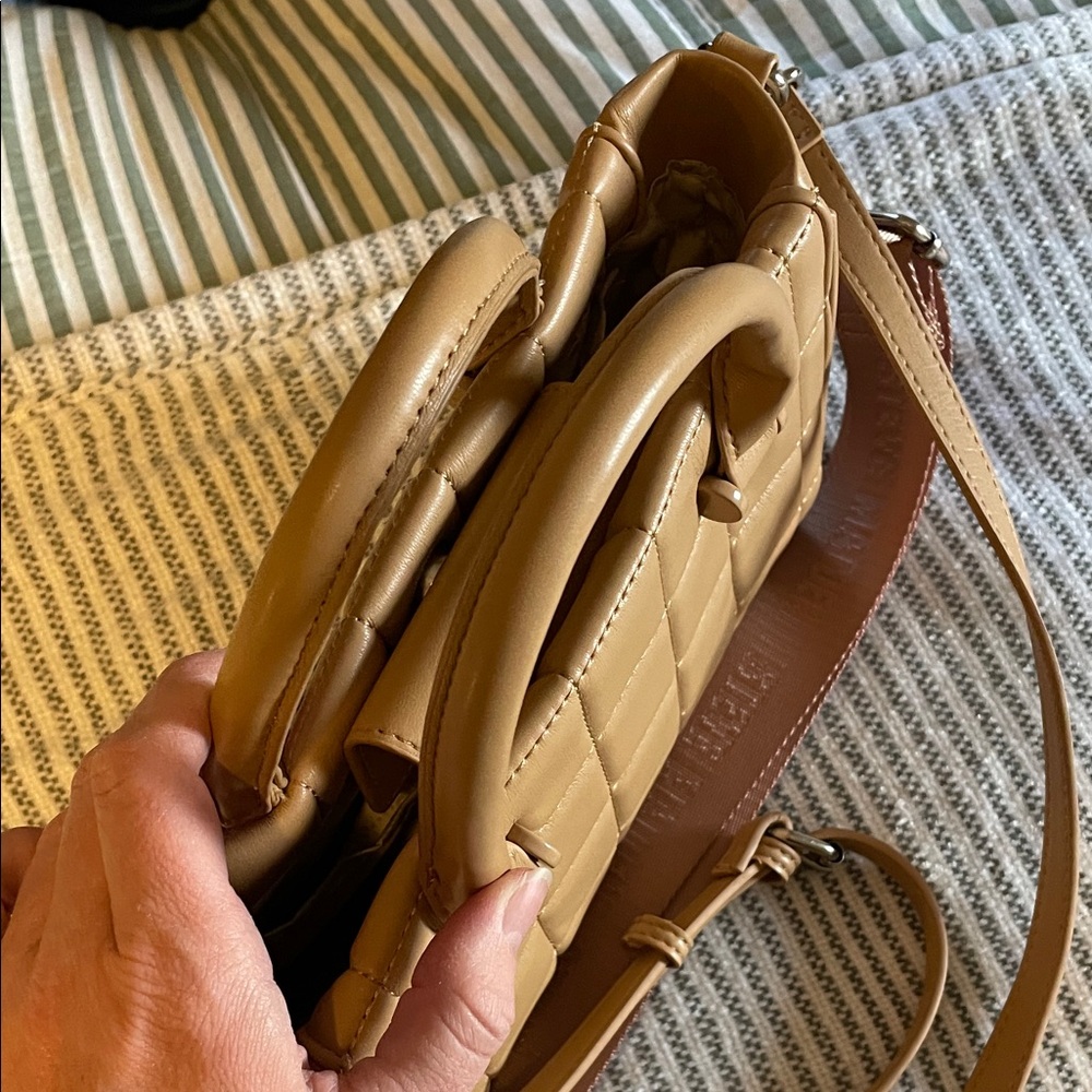 Steve Madden Camel Quilted Satchel - Picture 5 of 6